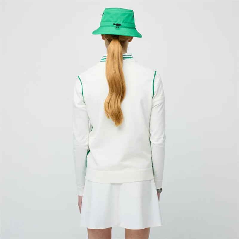 Womens Classic Crew Neck White/Sport Green