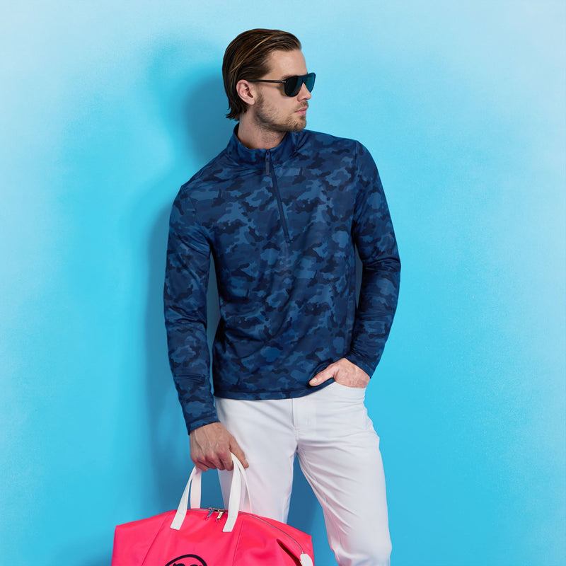 Brushed Back Tech Quarter Zip Pullover Twilight Camo