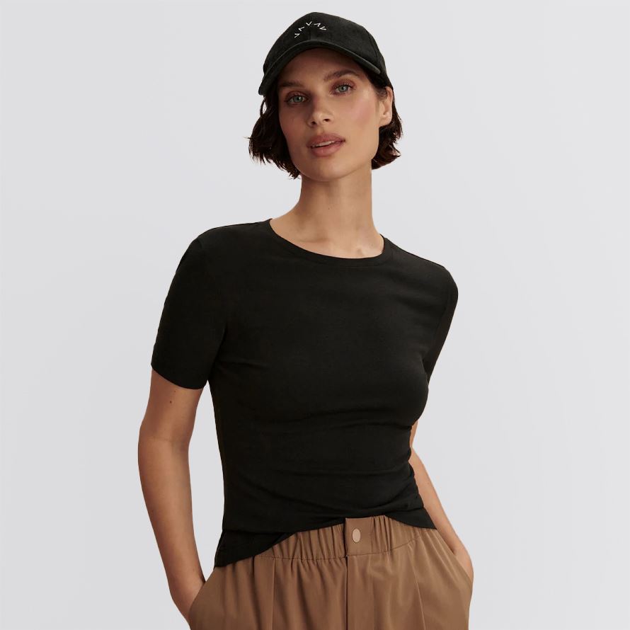 Womens Regina Fitted Tee Black