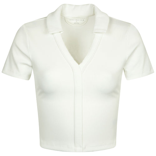 Womens Tropical Outlook Polo Ivory - SS24