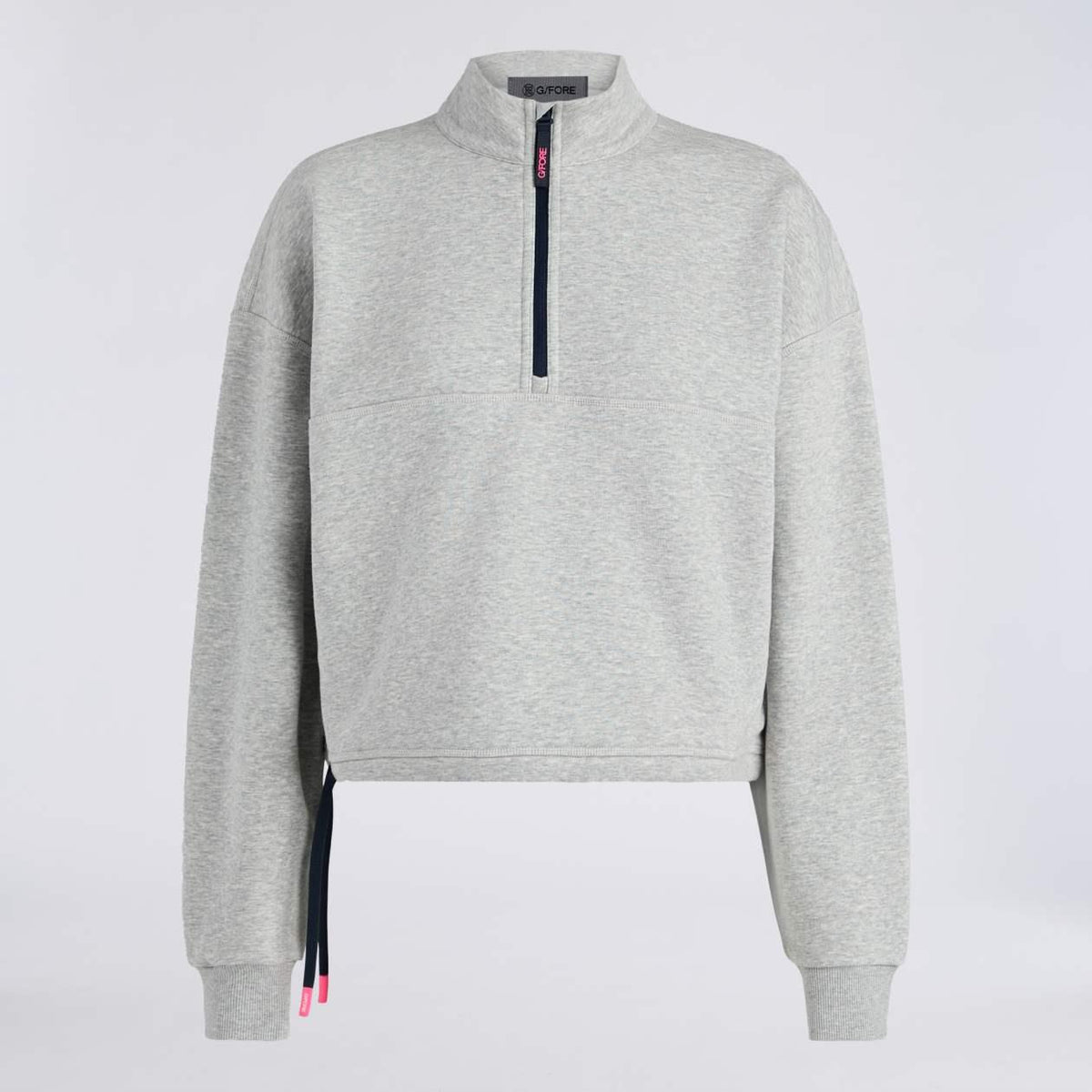 Womens French Terry Quarter Zip Pullover Nimbus Melange