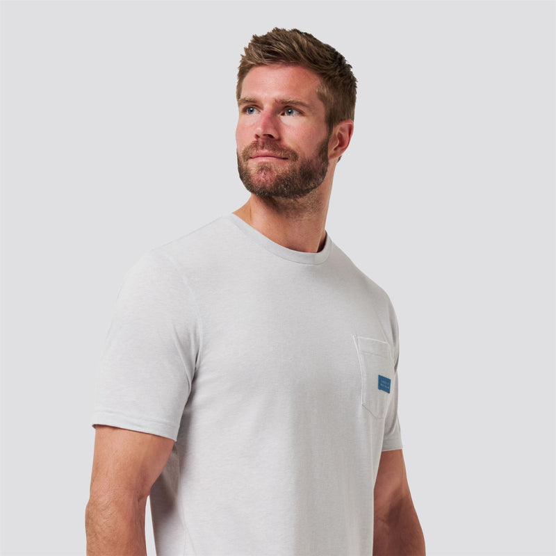 Travel Diary Tee Heather Light Grey