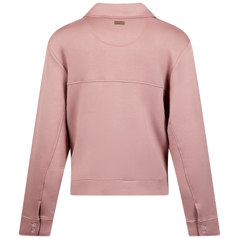 Womens Polo V-Neck Top Mauve