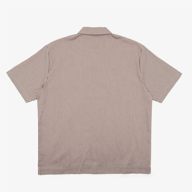 Reymon Stripe Oxford Button Up Shirt Brown