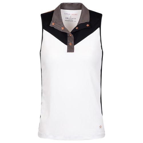 Womens The Isabel Sleeveless Polo White - AW24