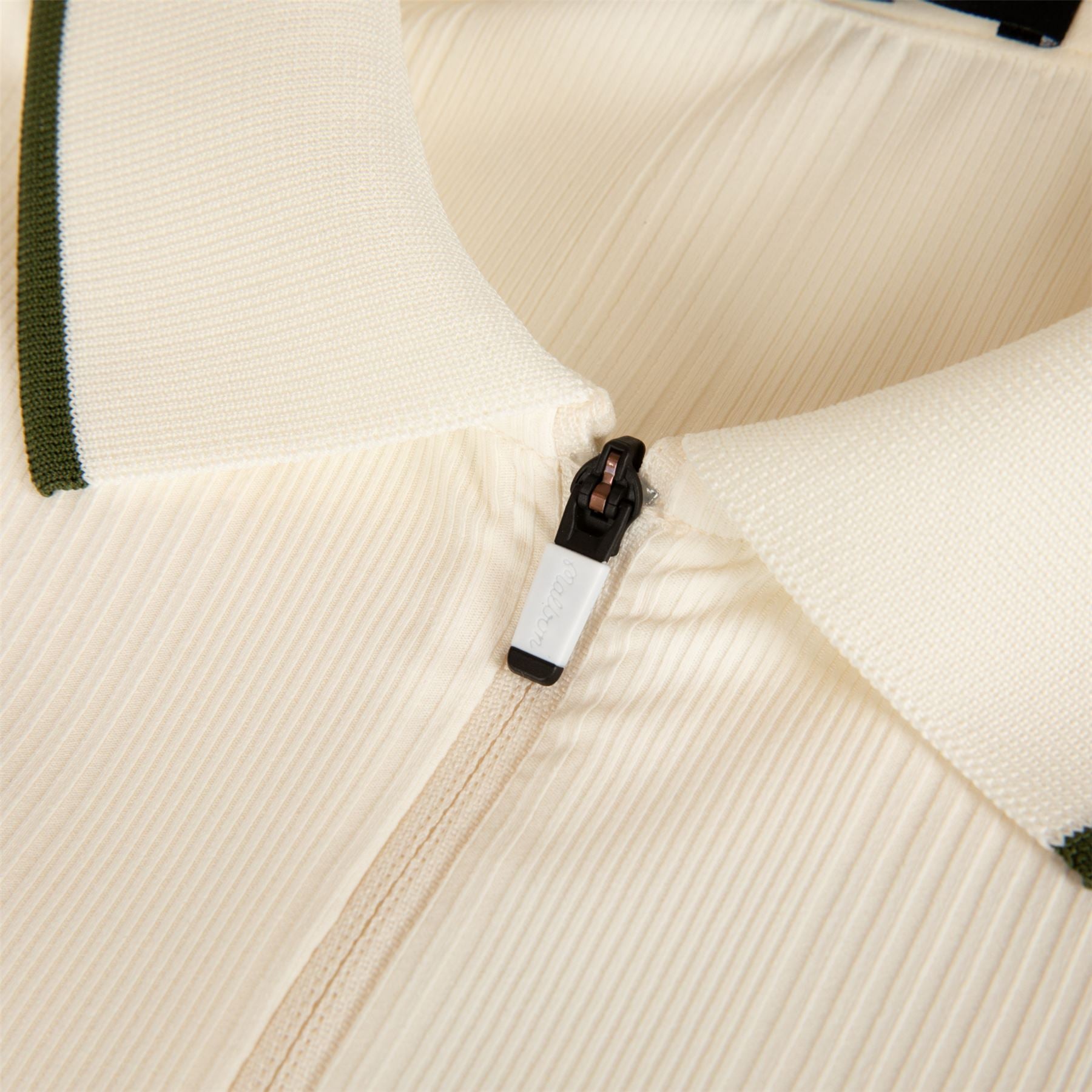 Malbon Golf Camilla Quarter Zip Polo Ivory | TRENDYGOLF USA