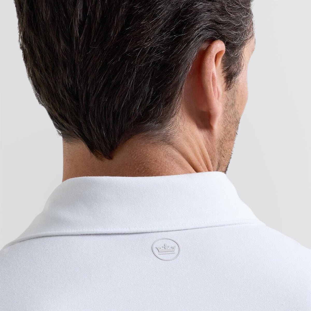 Albatross Cotton-Blend Pique Polo White