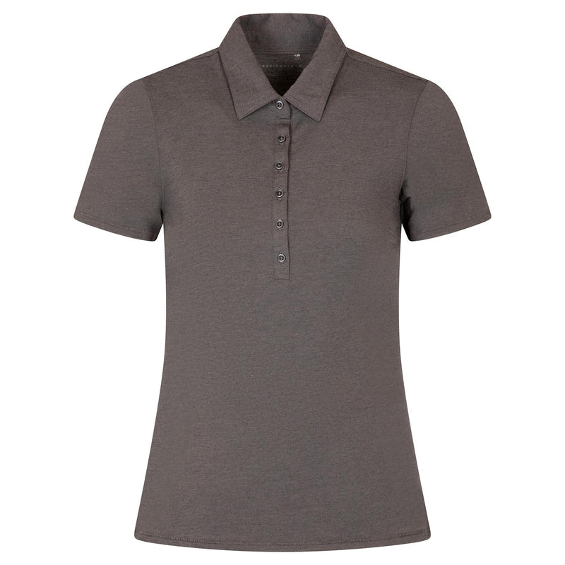 Womens Featherweight Active Polo Heather Black