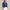 Stretch Jersey Quarter Zip Pullover Beach Royal/Ceramic White
