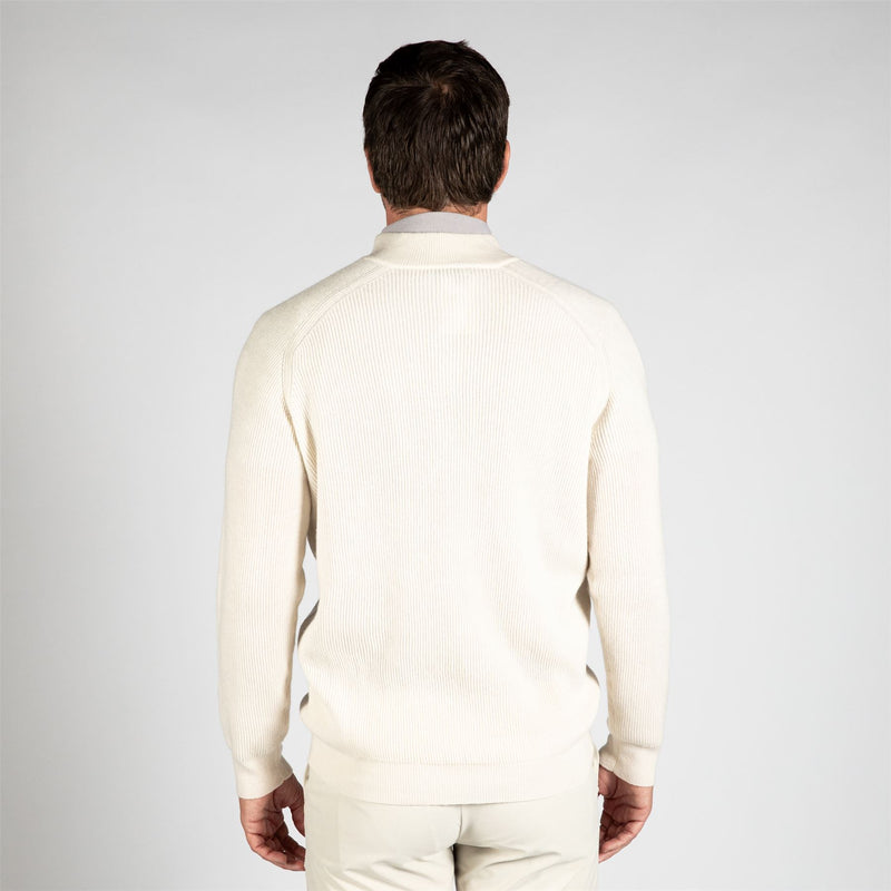 Brant Button Mock Neck Sweater Winter Ivory