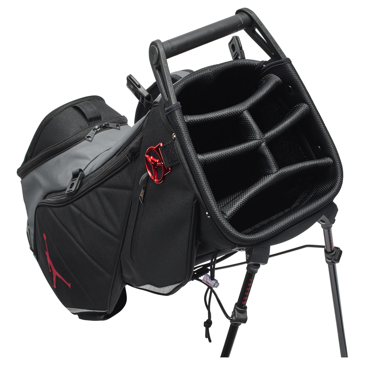 Jordan Fade Away Golf Bag Black/Cement Grey/Fire Red