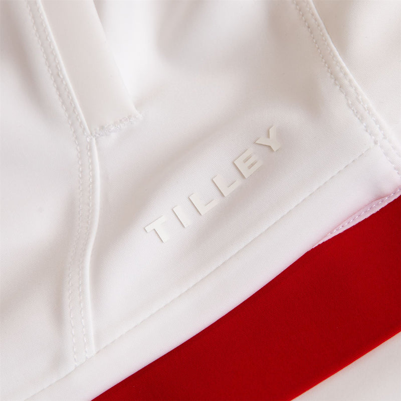 Womens Contrast Sport Skirt Off White/Red