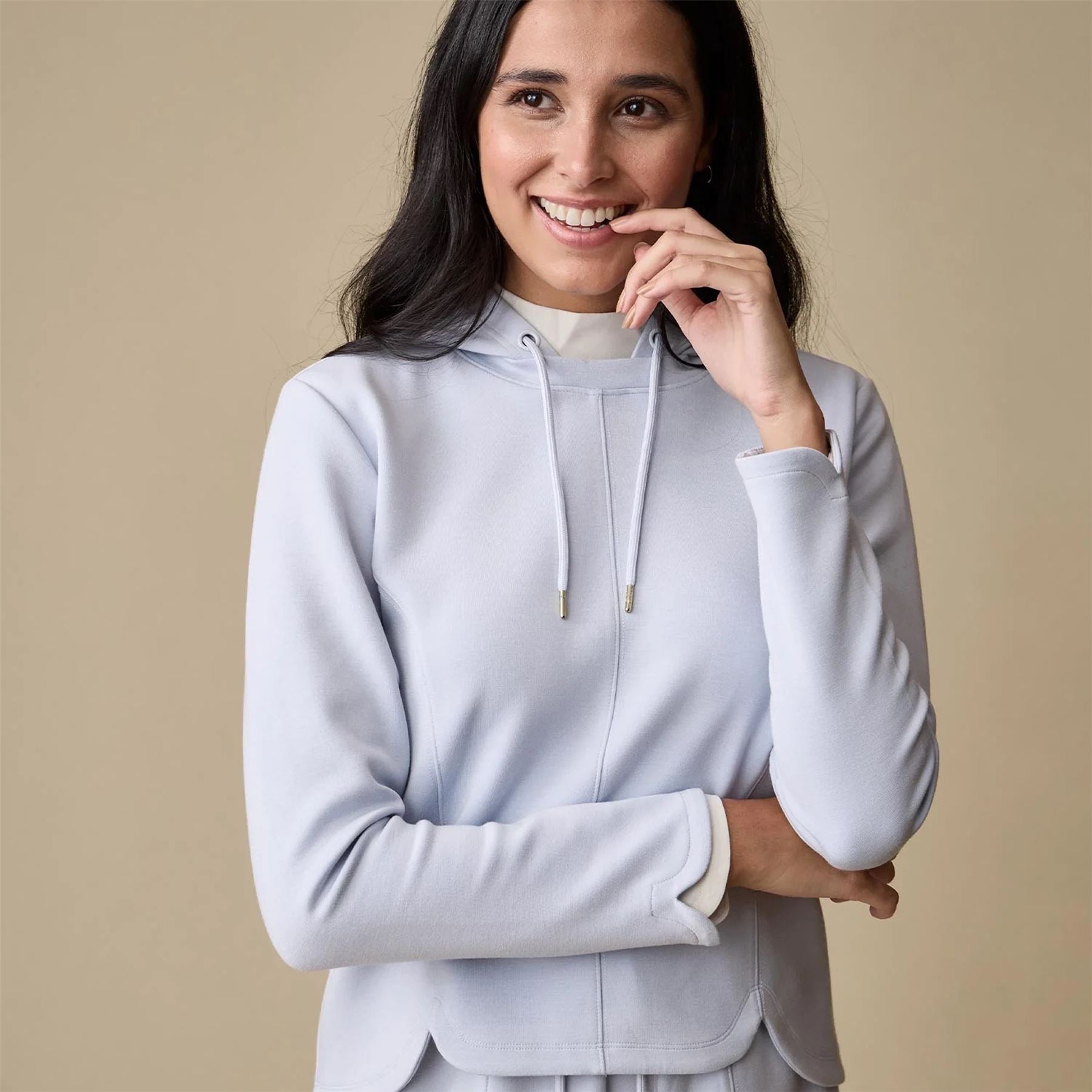 Womens Tulip Hoodie Periwinkle