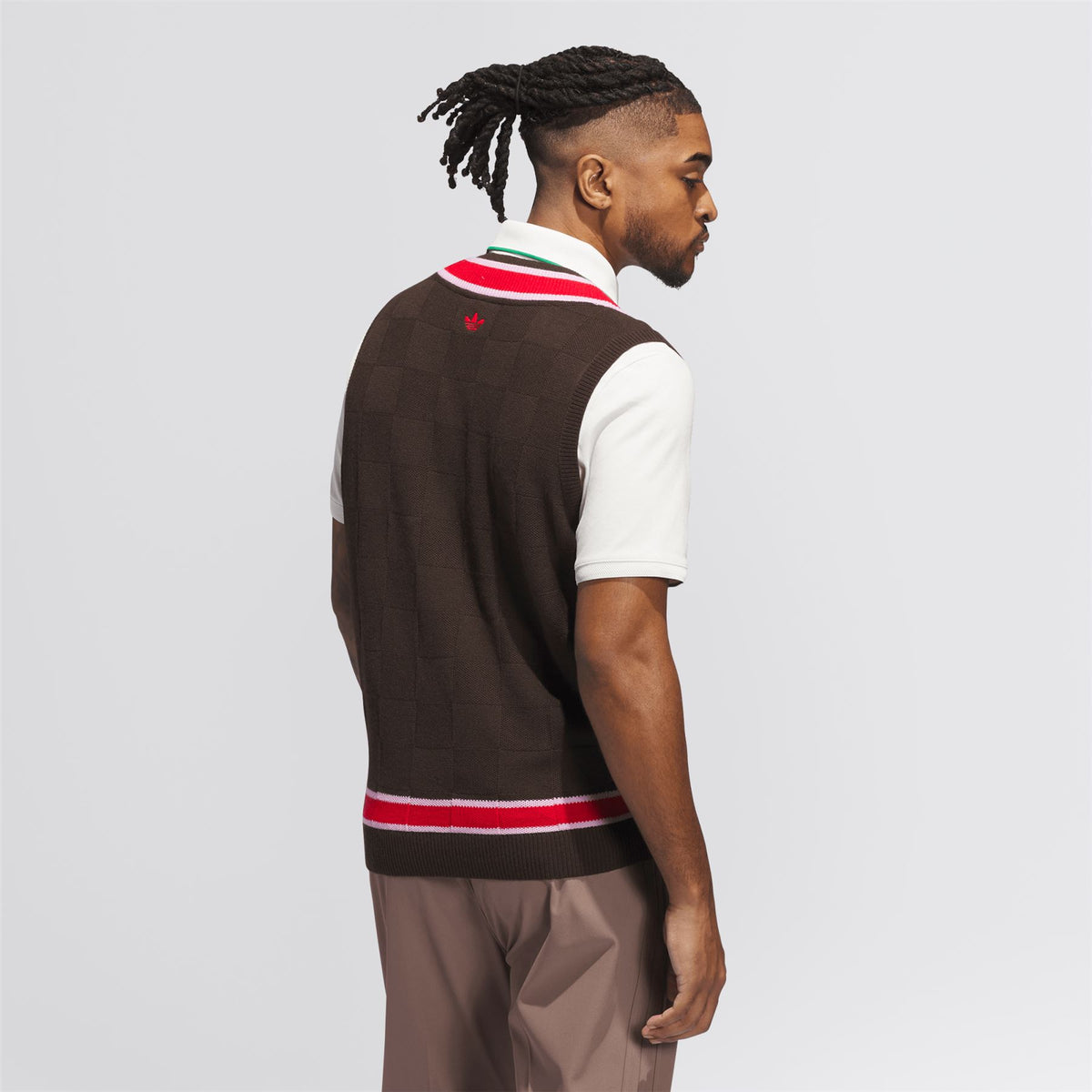 Originals Knitted Vest Dark Brown