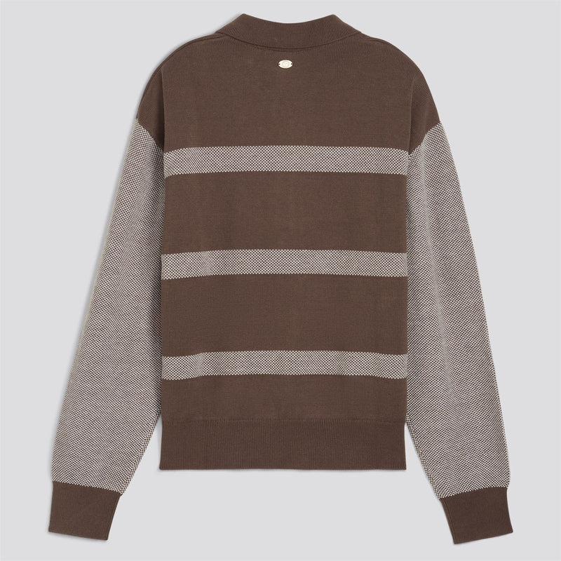 x AP Womens Sweater Collared Quarter Zip Flat Bronze