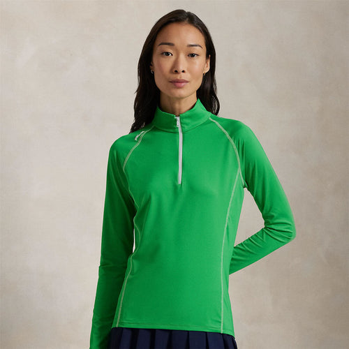 Womens RLX Airflow Quarter Zip Mid Layer Tiller Green