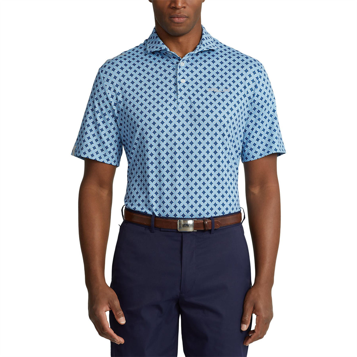 Classic Fit Performance Polo Shirt Powder Blue Iconic Foulard - SS23 ...