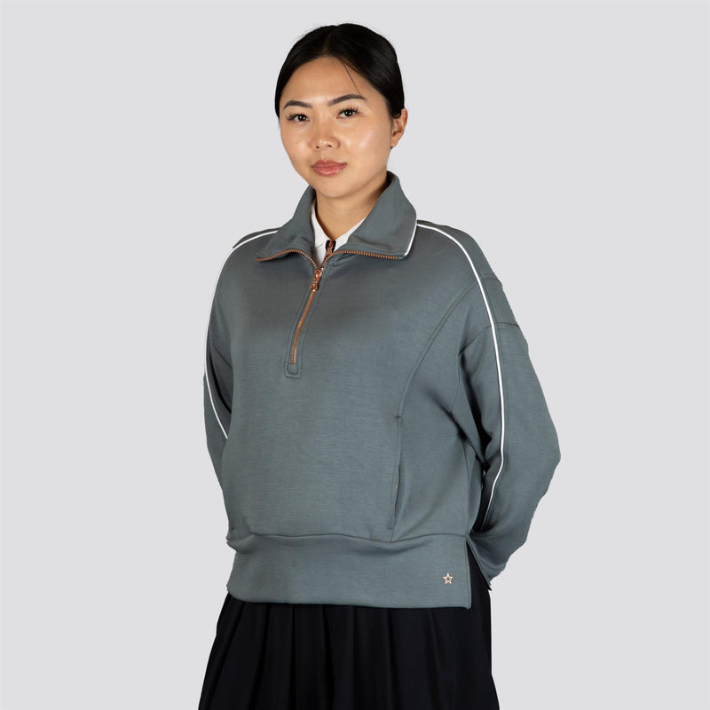 Womens Vacay Quarter Zip Mid Layer
