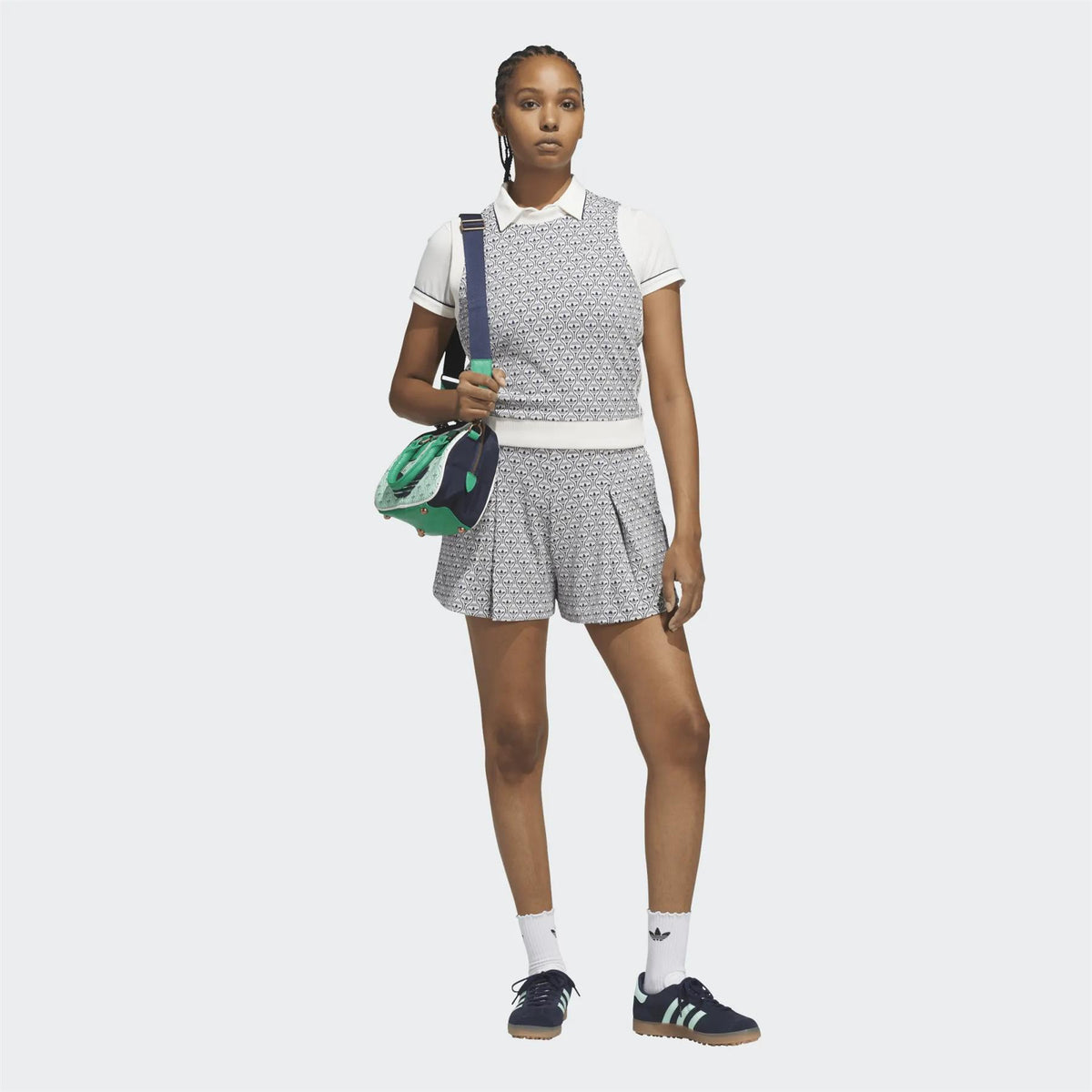 Womens Originals All Over Skort Chalk White/Night Indigo
