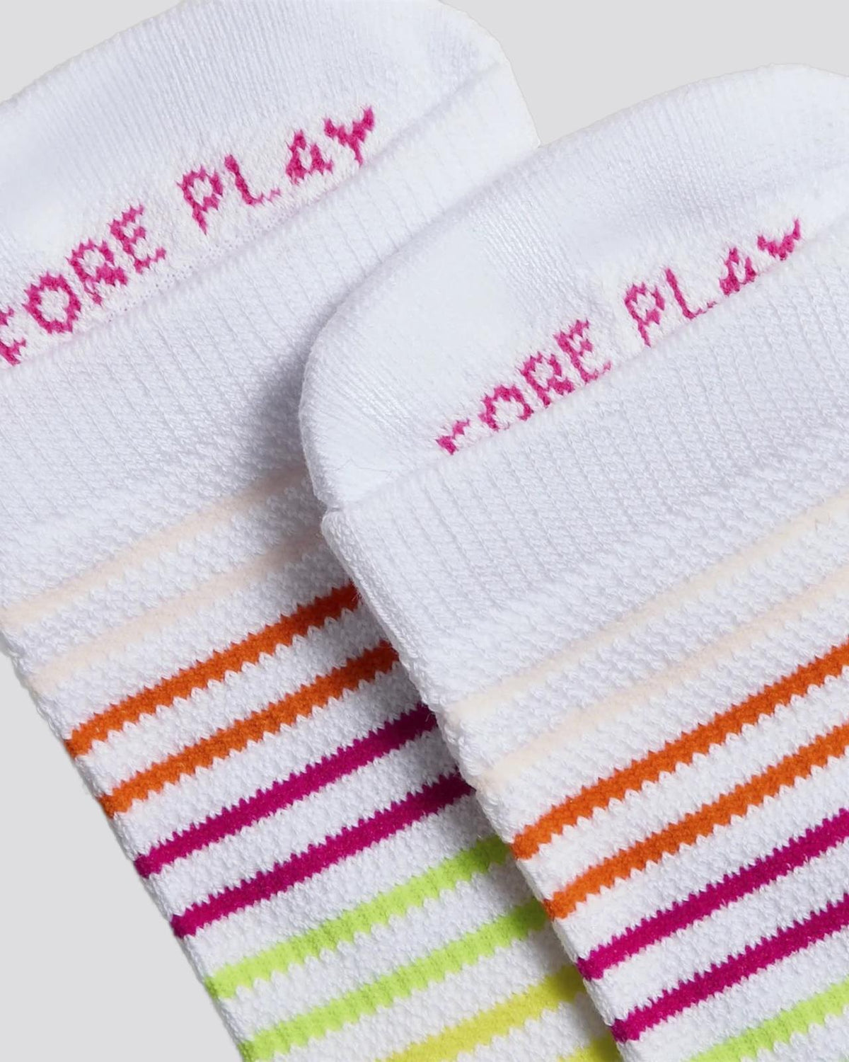 Multi Stripe Ankle Socks Snow/Multi