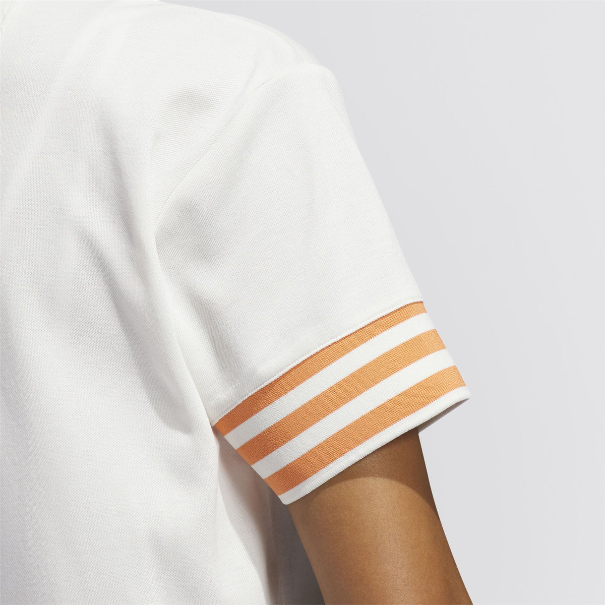 Womens Originals 3-Stripe Polo Chalk White/Dusky Orange