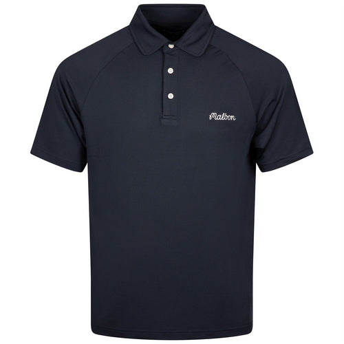 Evergreen Raglan Mesh Sleeve Polo Navy - W24