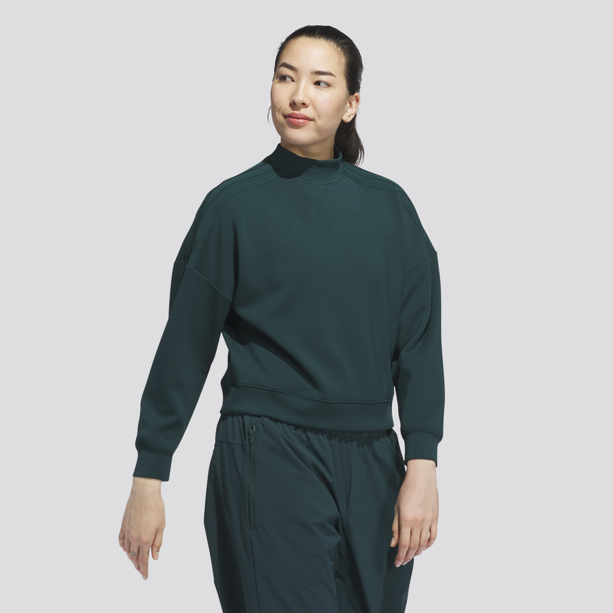 Womens Beyond The Course Spacer Mock Layer Sweater Aurora Ivy