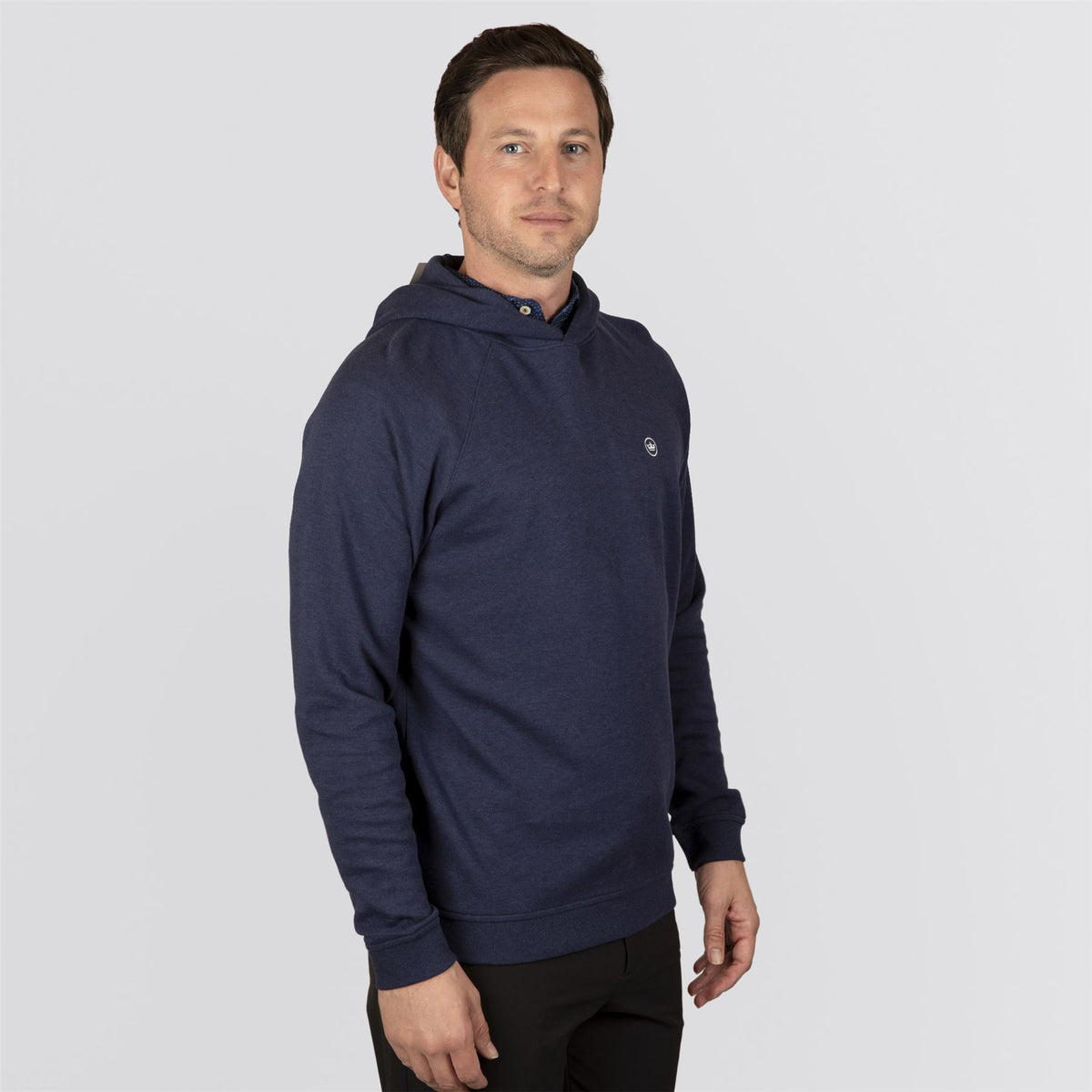 Crown Comfort Knit Hoodie Navy