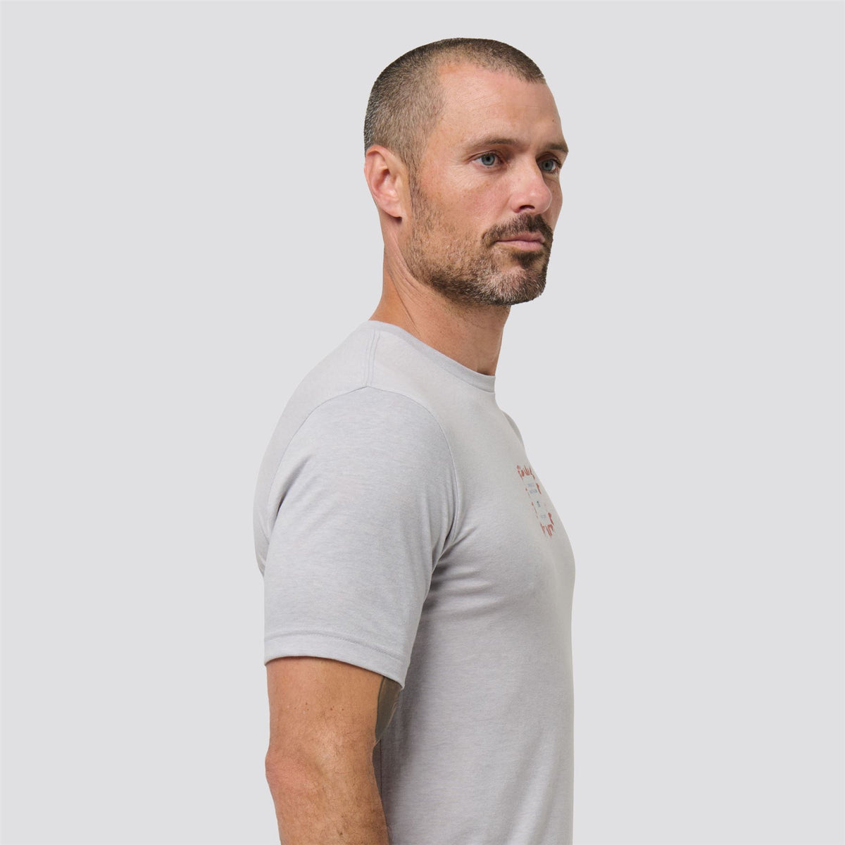 Shorts Layover Tee Heather Light Grey