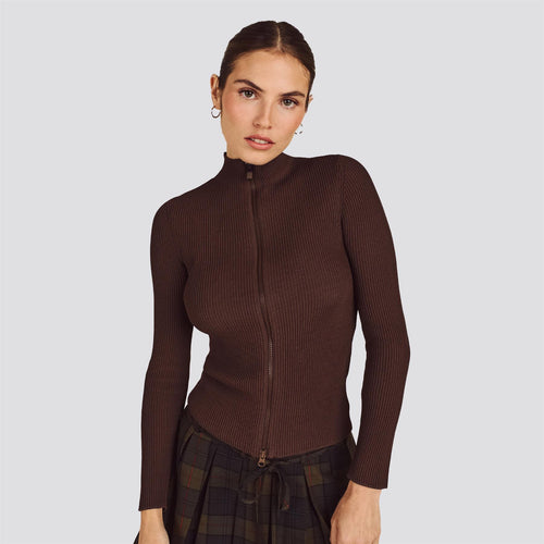 Womens Watson Cardigan Brown