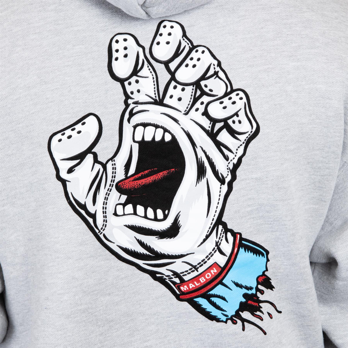x Santa Cruz Fesque Screaming Hand Hoodie Heather Grey