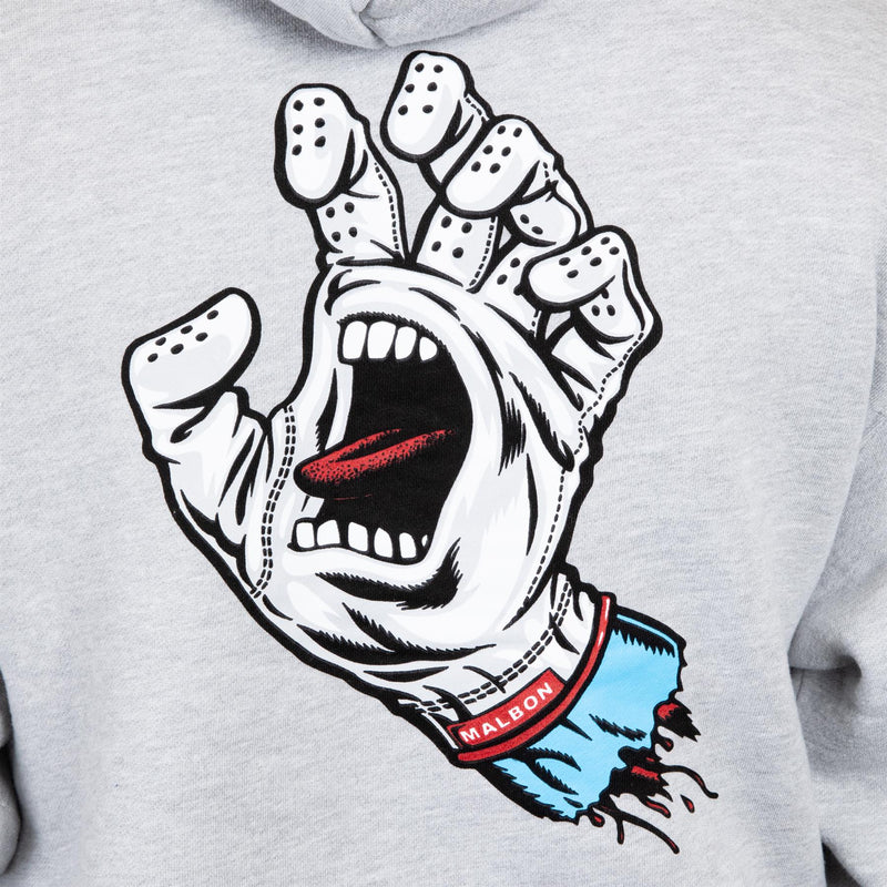x Santa Cruz Fesque Screaming Hand Hoodie Heather Grey