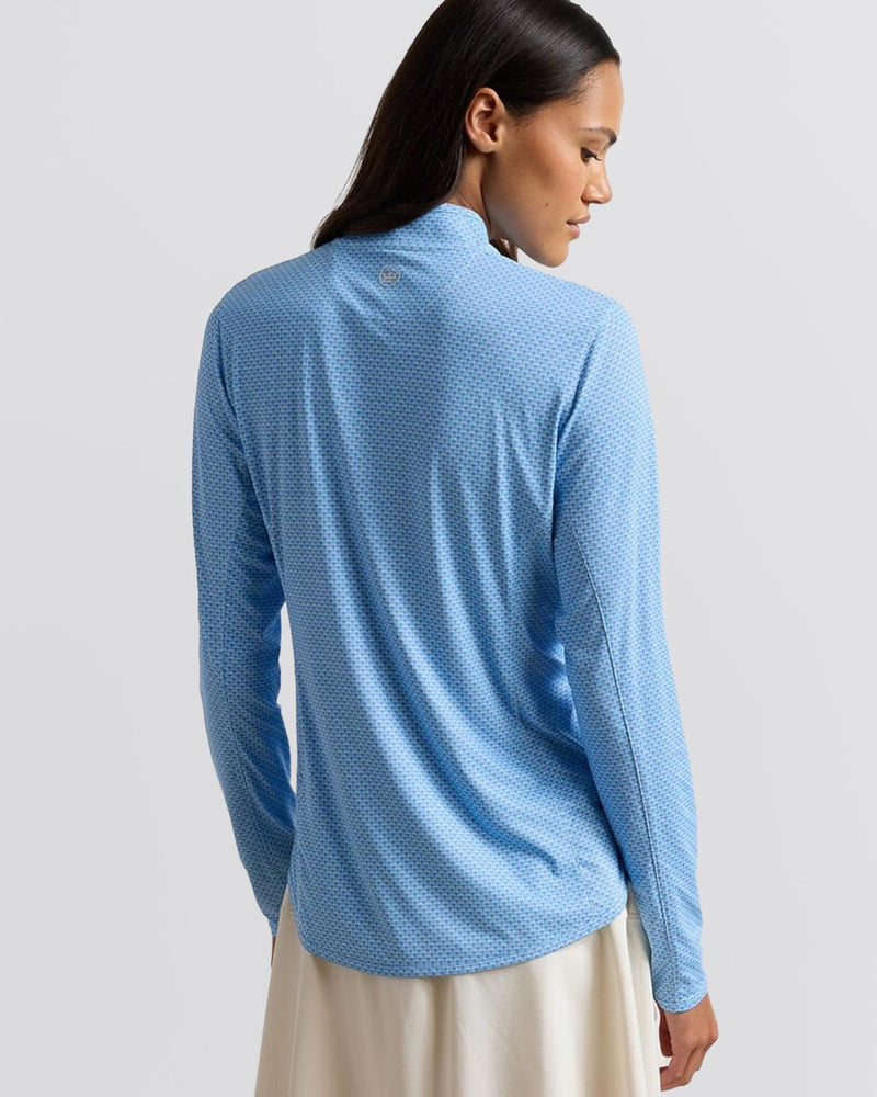 Womens Shadebreak Maritime Valley Lightweight Sunshirt Blue Starling