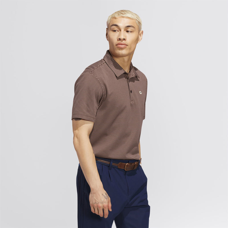 Originals Stripe Pique Polo Trace Brown/Dark Brown
