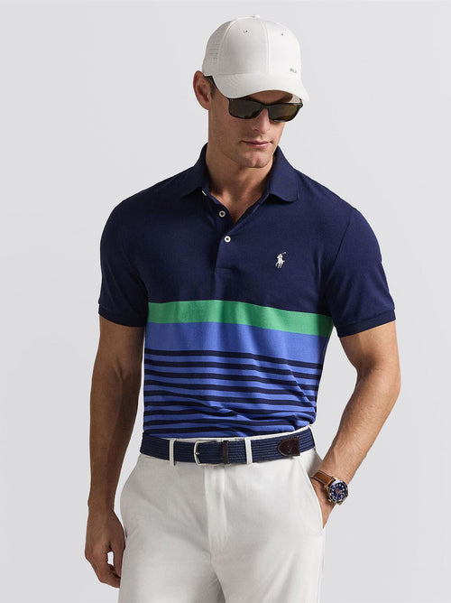 RLX Tailored Fit Performance Pique Refined Navy Multi