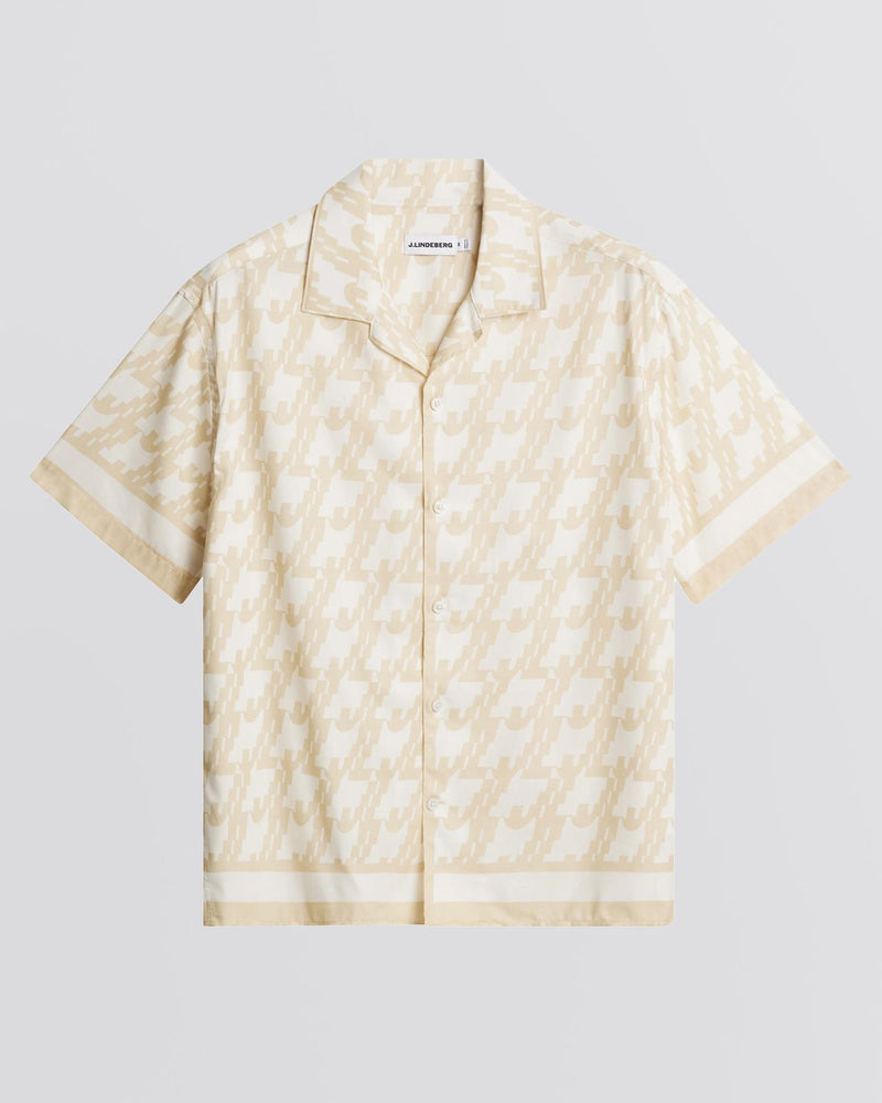 Ellis Border Resort Shirt JL Glitch White