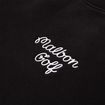 Malbon Golf Evergreen GD Crewneck Sweatshirt Black