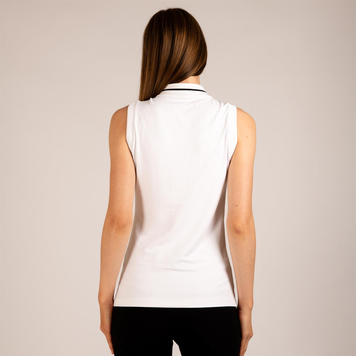 Womens The Maddie Sleeveless Polo White
