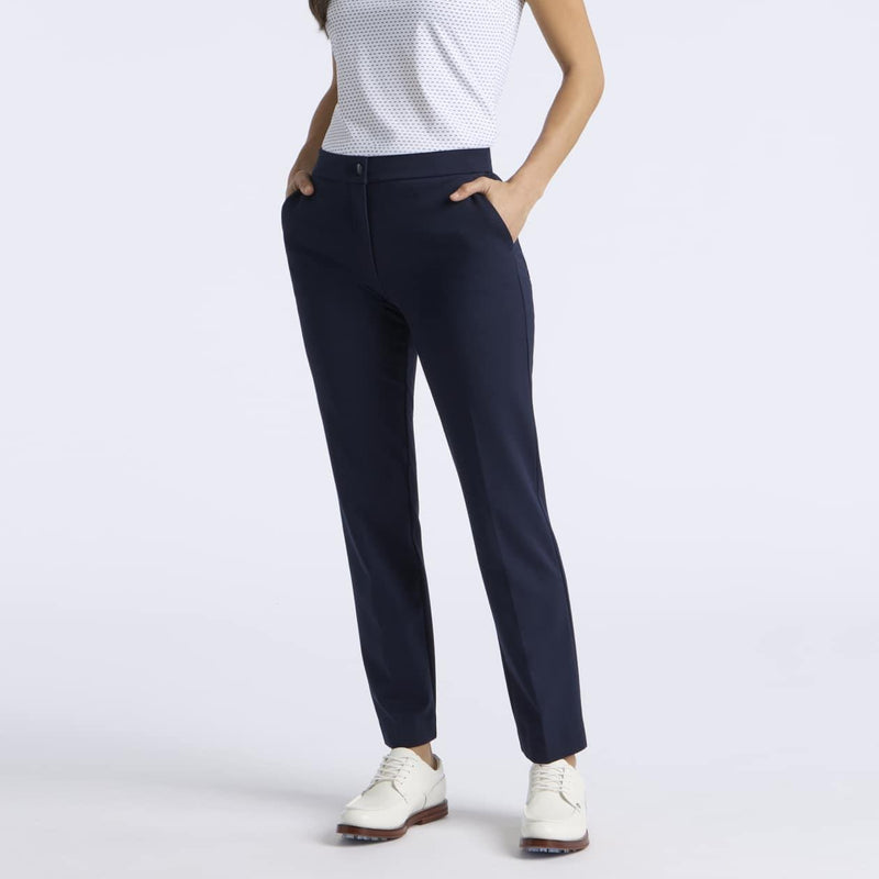 Womens Ponte Slim Fit Trousers Twilight