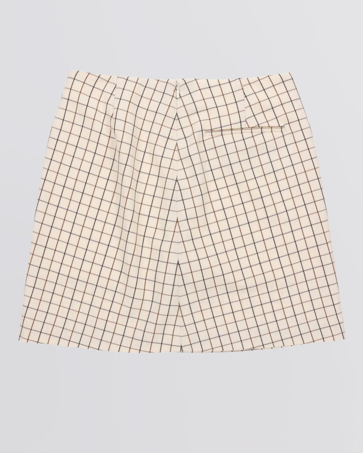 Womens Retro Check A Line Skirt Cream Check
