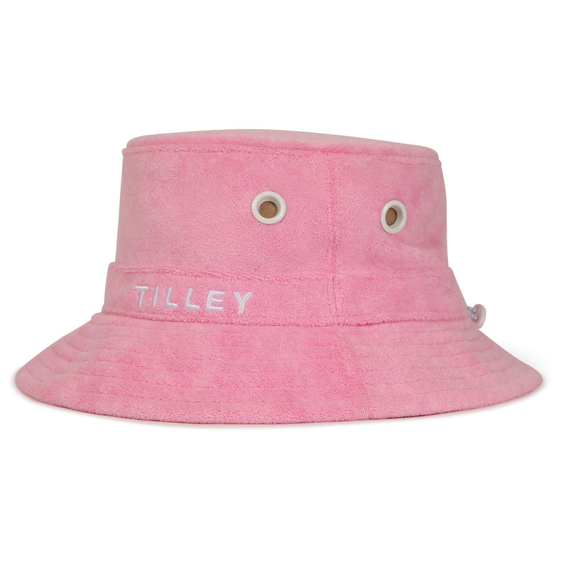 Womens Terry Towel Sport Bucket Hat Lilac Pink