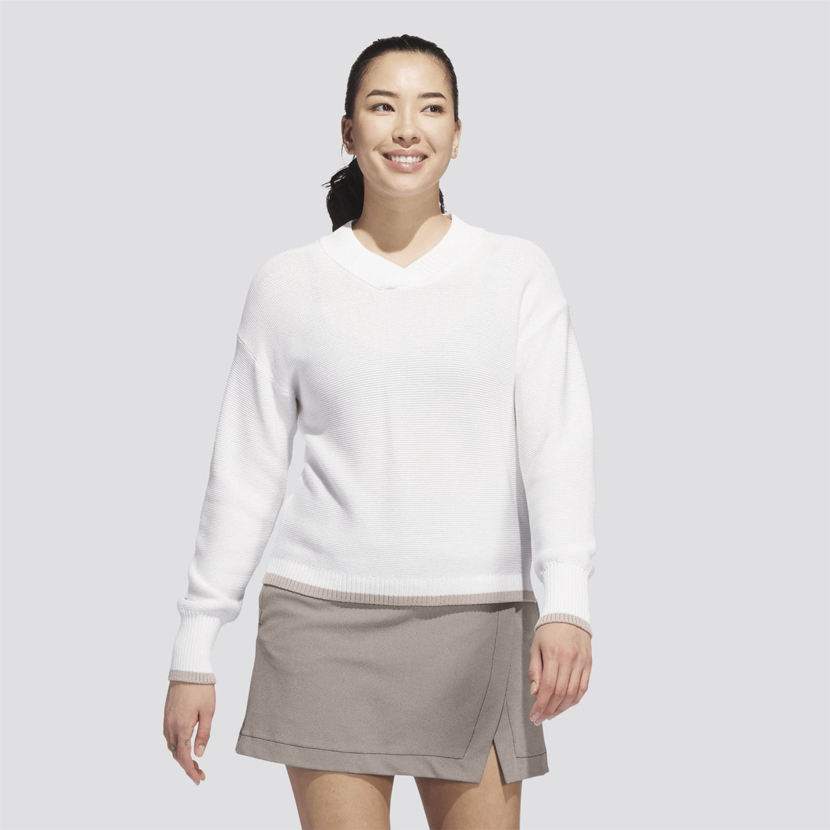Womens Ultimate365 Knitted Sweater White