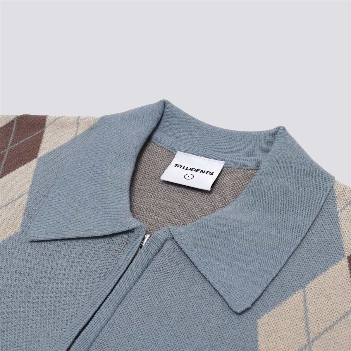 Wright Knitted LS Polo Slate