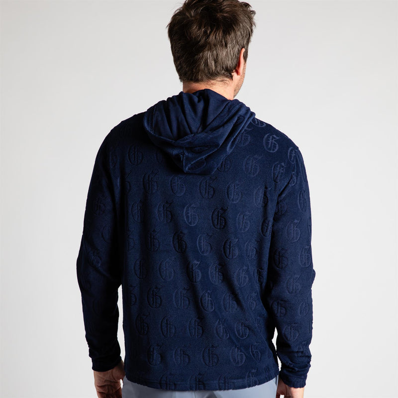 Old English G Jacquard Terry Hoodie Maltese Blue