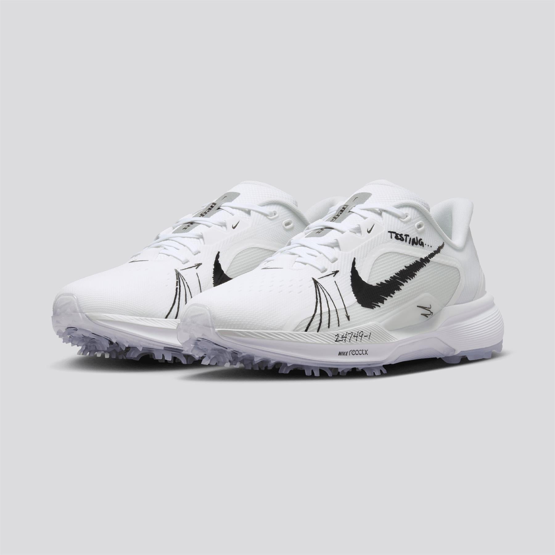 Nike Men's Pegasus 1 Spiked Blueprint Golf Shoes Silver