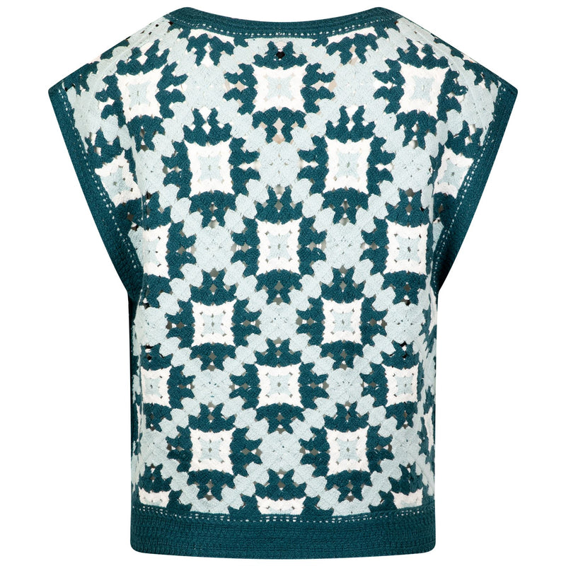 Womens Bianca Knit Vest Ocean Multi