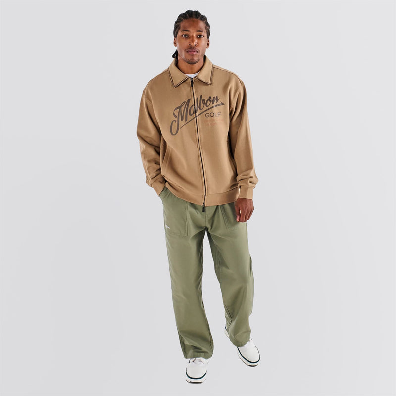Maxwell Full Zip Sweater Light Brown