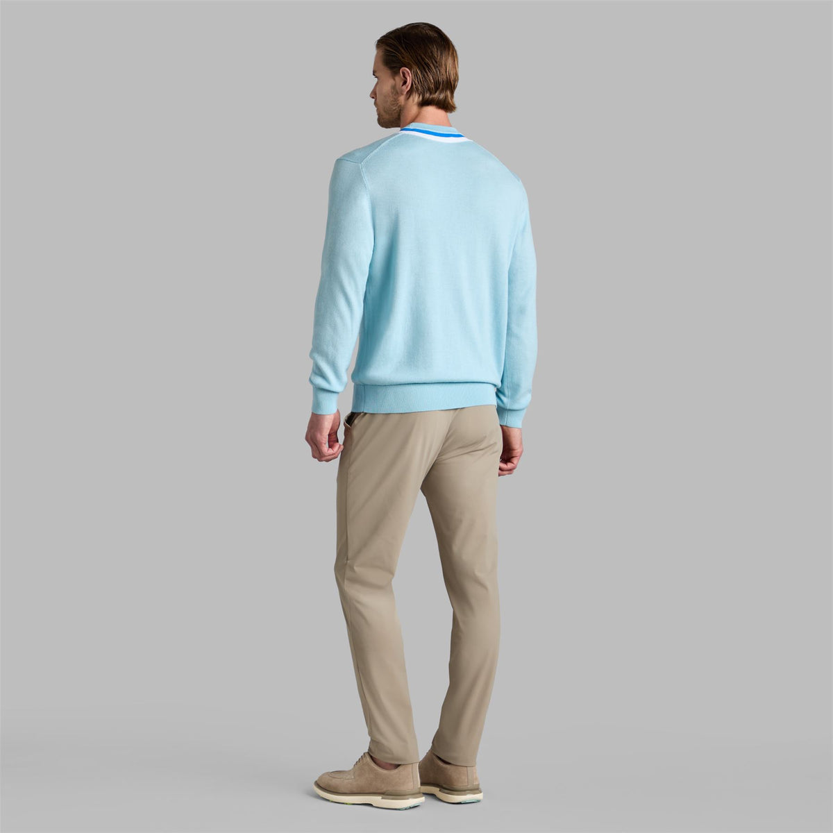 Color Block Merino Wool Sweater Daybreak