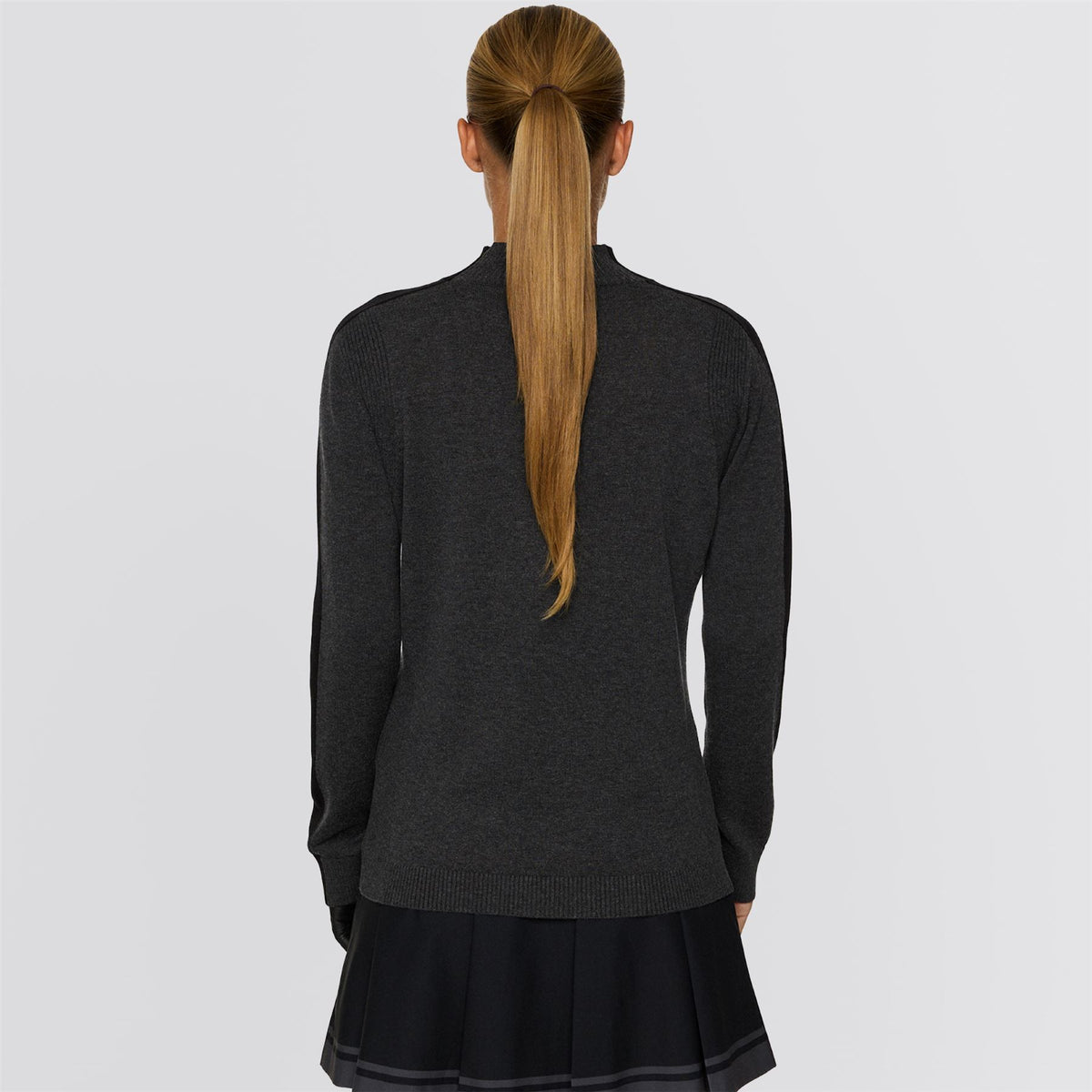 Womens Adeline Knitted Sweater Dark Gray Melange