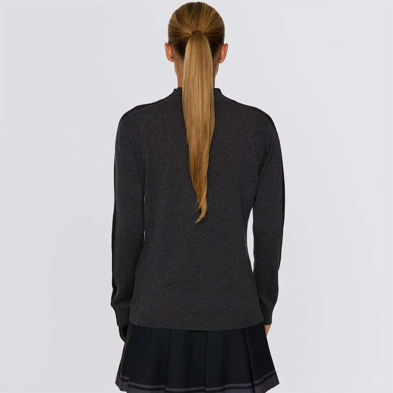Womens Adeline Knitted Sweater Dark Gray Melange